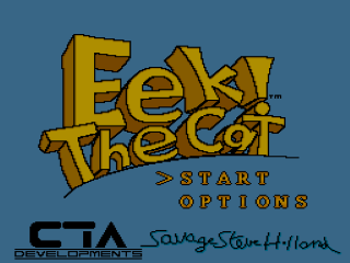 Eek The Cat title screen for Super Nintendo